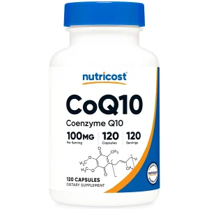 Nutricost, CoQ10 de  100 mg -  Coenzima Q10 de alta absorción -120 Capsulas