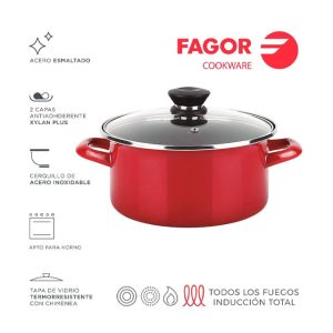 CACEROLA CON TAPA FAGOR OPTIMAX 26CM
