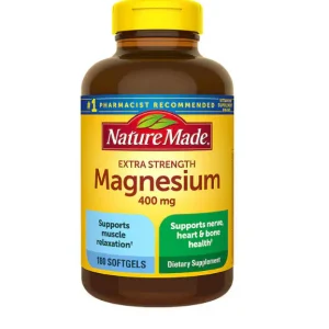 Magnesio Extra Fuerte 400 mg  Nature Made, 180 Capsulas