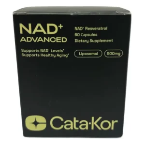 Cata-Kor Suplemento liposomal NAD+ con resveratrol - Alternativa al suplemento NMN - 60 cápsulas