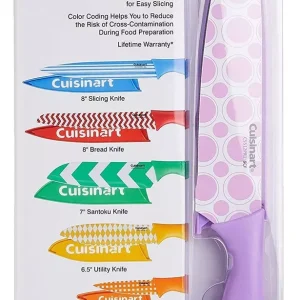 Juego de Cuchillos impresos en color con protectores de cuchilla, 12 piezas, multicolor