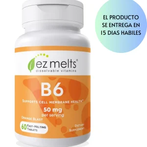 EZ Melts B6 50 mg 60 tabletas Sabor a naranja, sublingual