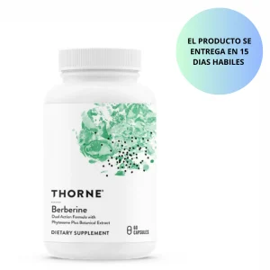 Thorne , Berberine  Dual action formula  con Phytosome y botanical Extract- 60 capsulas