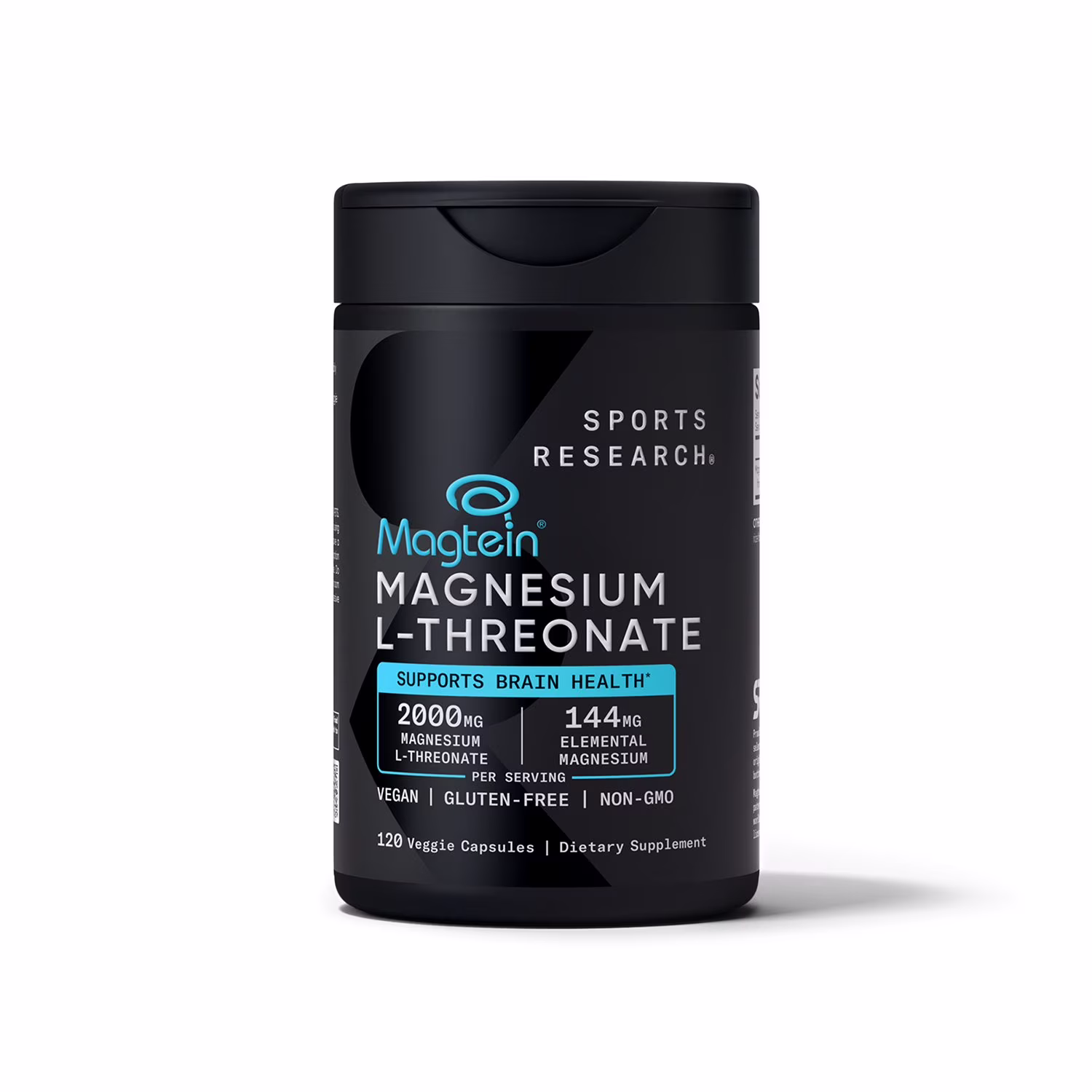 Sports Research  Magtein Magnesium L-Threonate, 120 Capsulas